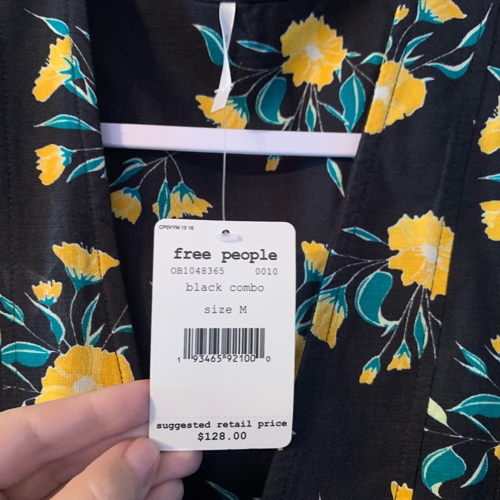 NWT Free People Adelle Floral Printed Mini Dress - Picture 7 of 7